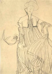 Femme assise de face